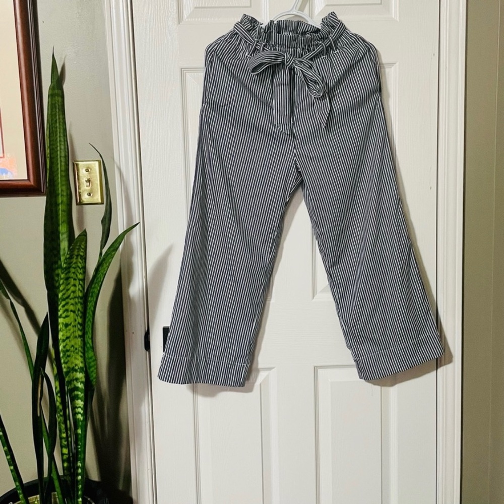 H&M Striped Tie Waist Pants